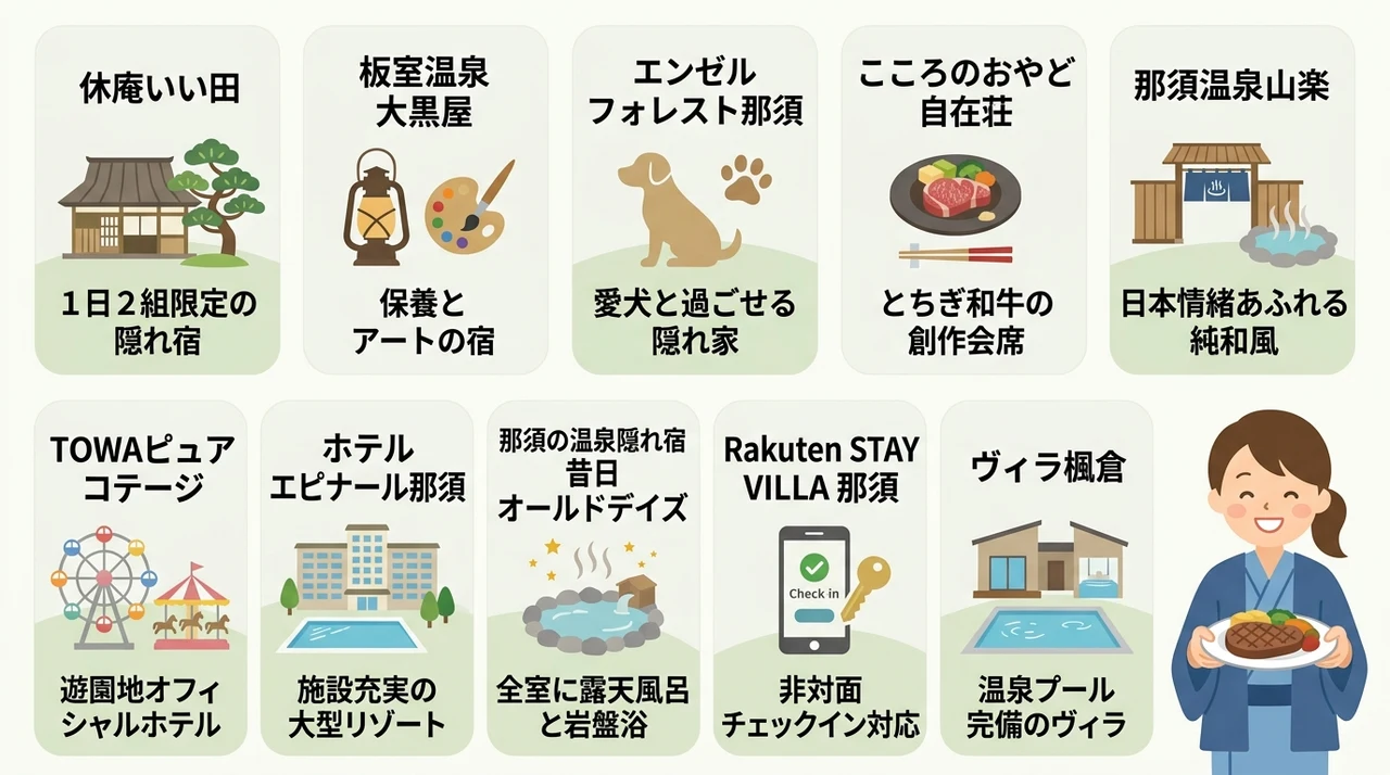 那須で個室食を楽しめるおすすめ宿10選