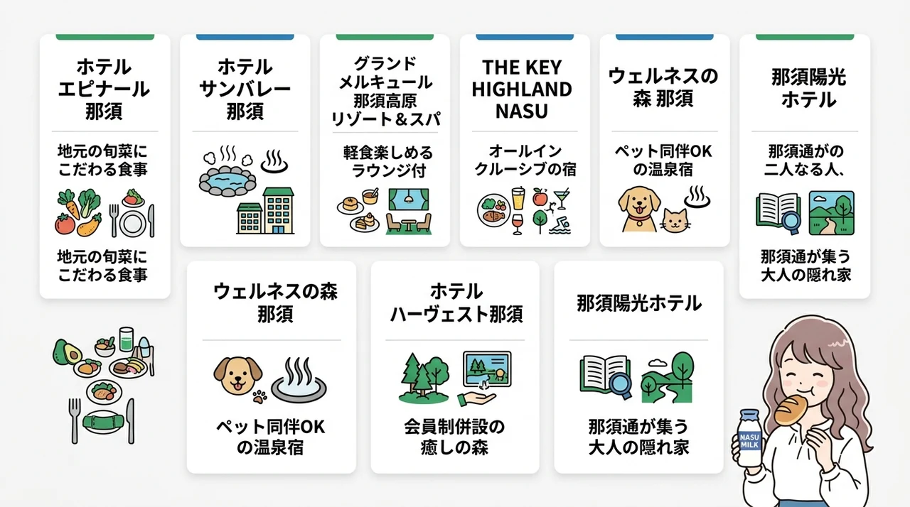 那須で朝食が美味しいホテルおすすめ7選