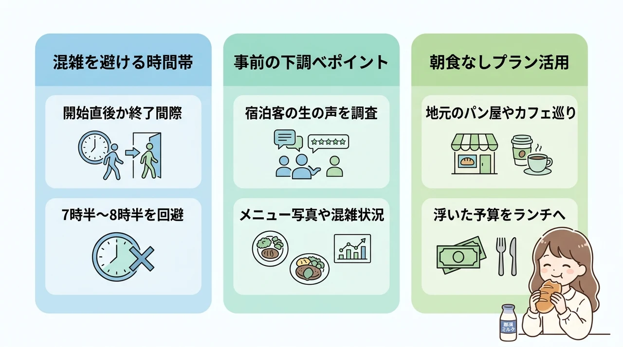 ホテル朝食をより快適に楽しむための3つのコツ