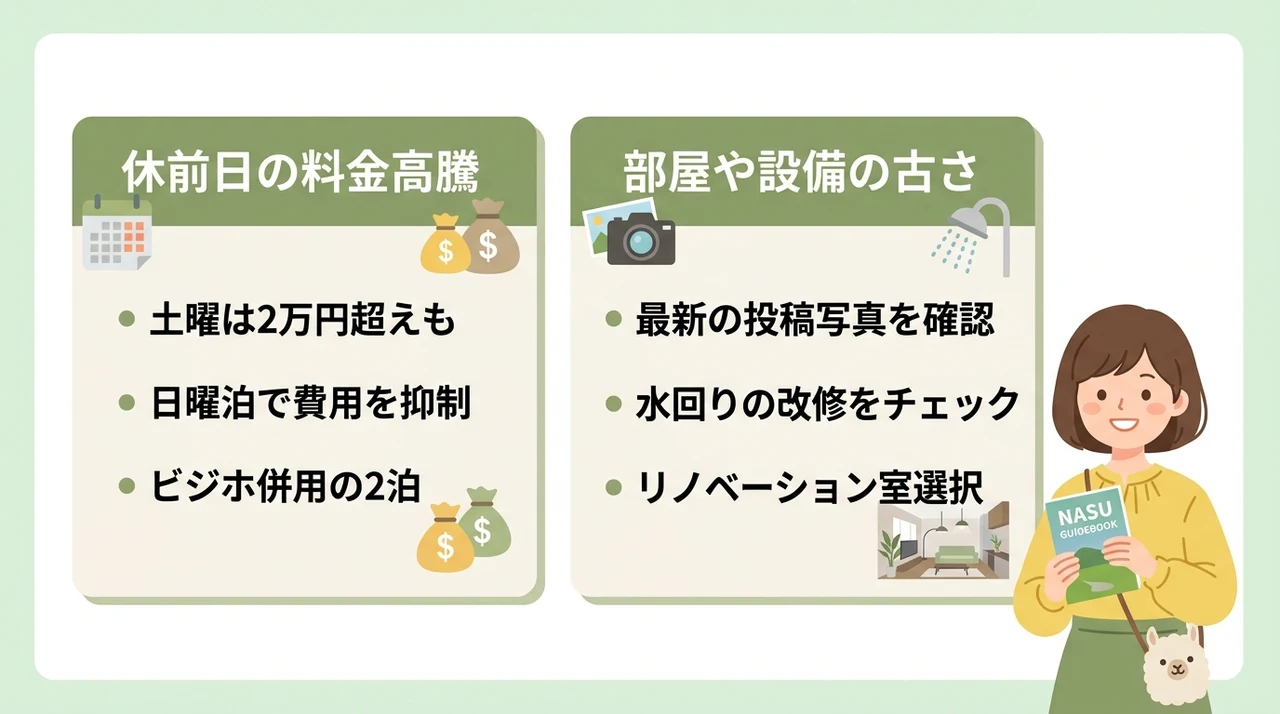 那須の格安宿でありがちなデメリットと回避策