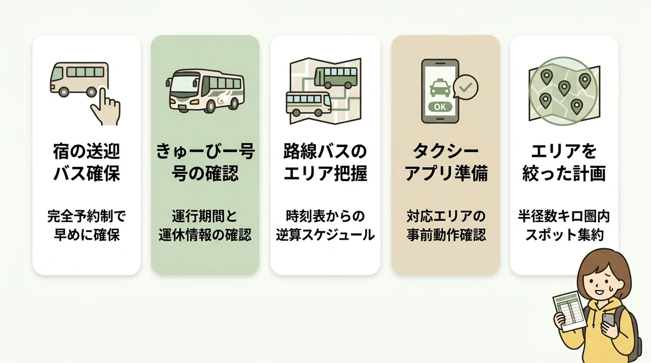 那須を車なしで旅行する際の注意点と基本戦略