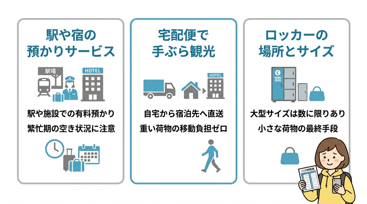 手荷物預かり・配送サービスを活用した身軽な観光術