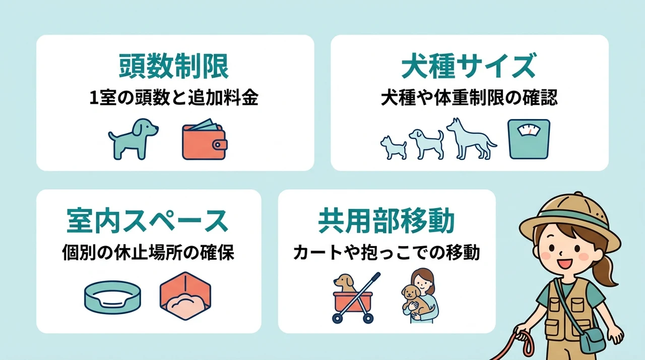 多頭飼いの犬連れ那須旅行で確認すべき宿泊施設の注意点