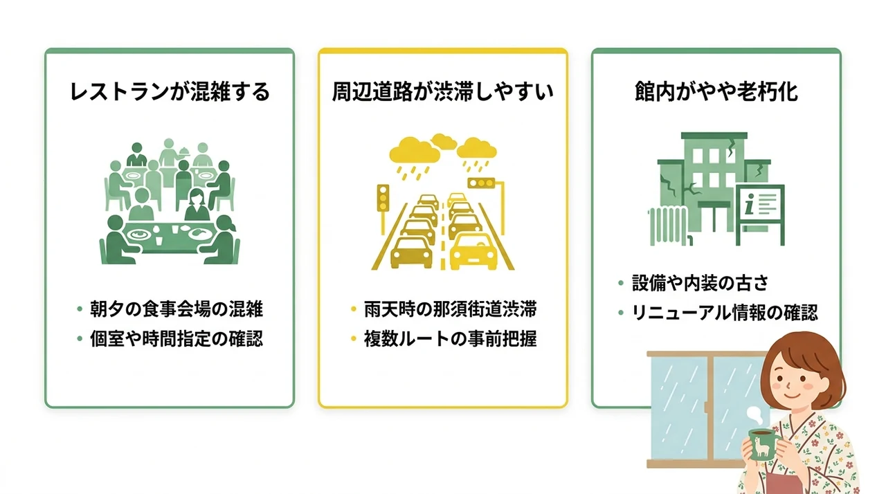 知っておきたい那須の雨の日宿の悪い口コミ