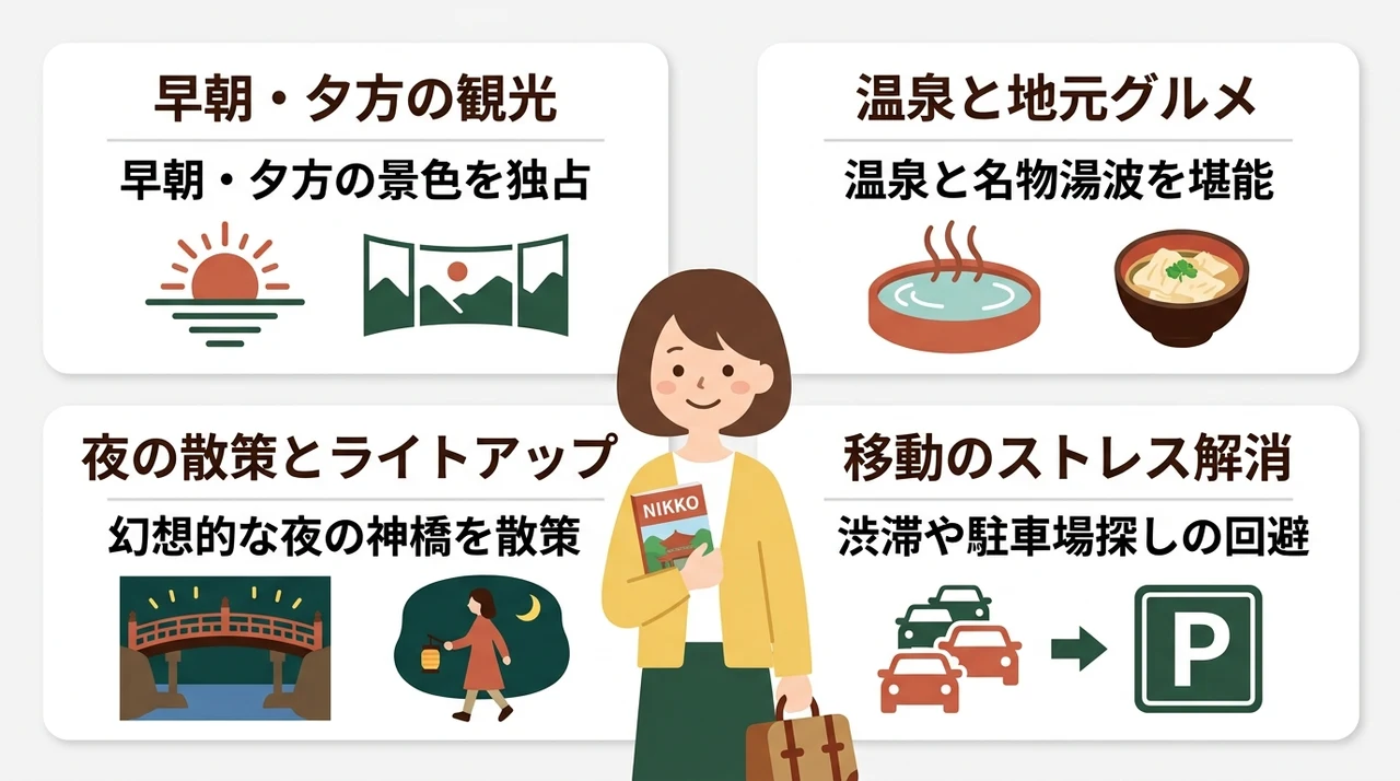 日光観光の拠点に選ぶ宿のメリット