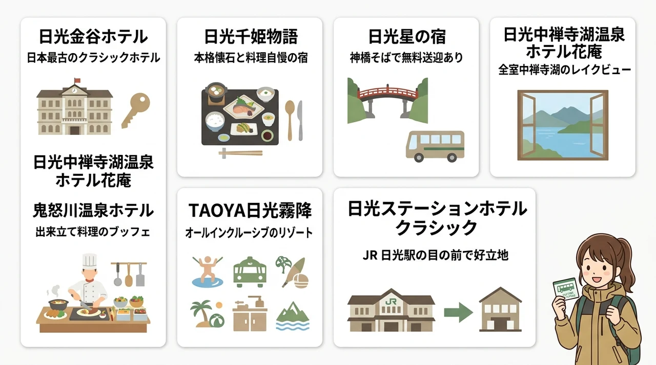 車なしで泊まれる日光の宿おすすめ7選
