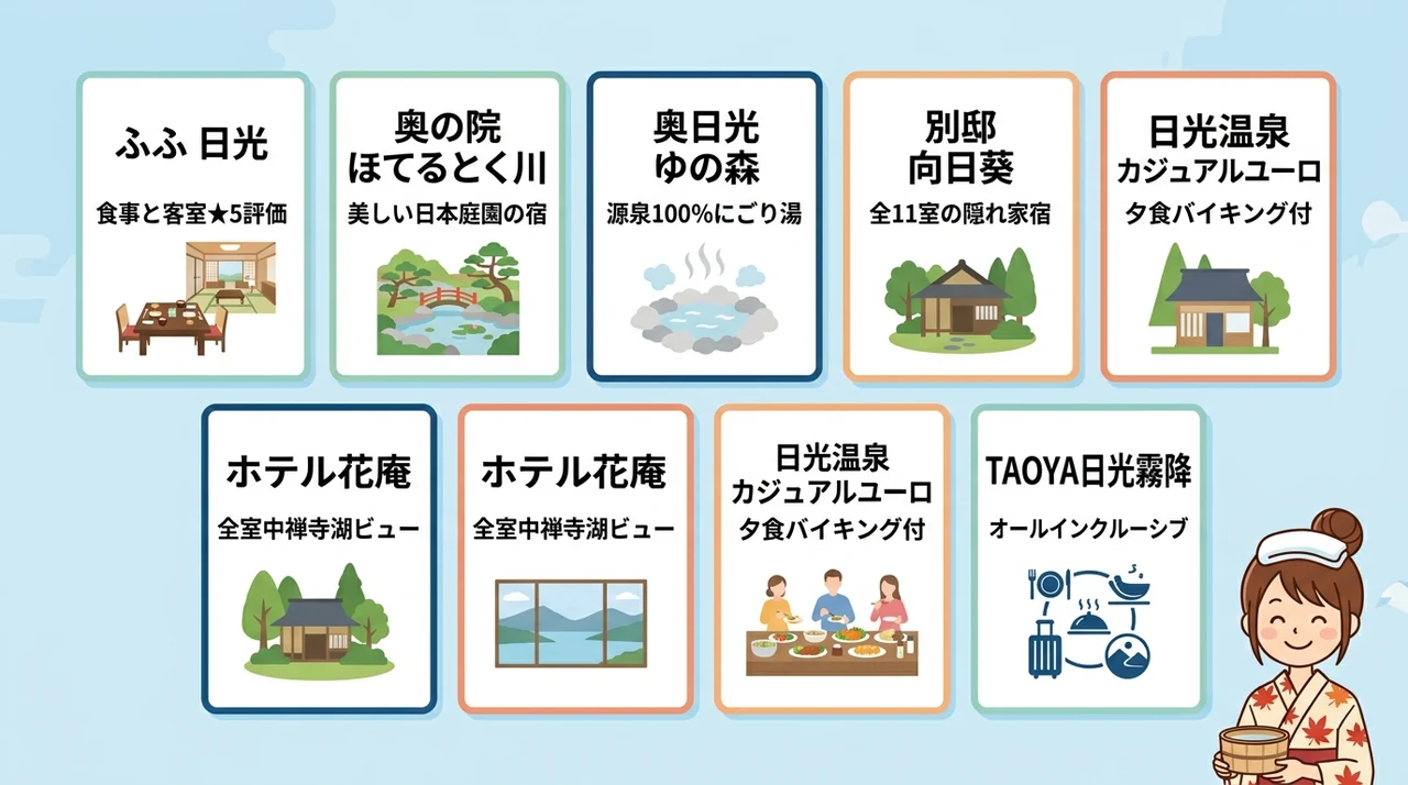日光の露天風呂付き客室おすすめ宿ランキング7選