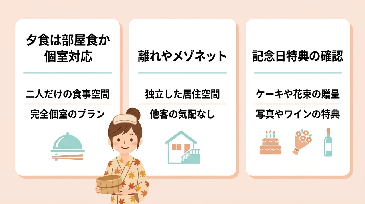 カップル・記念日旅行を叶える宿の条件