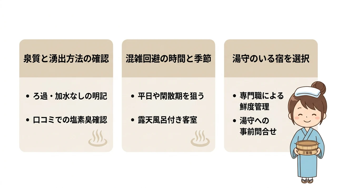 本物の硫黄泉を味わうための賢い宿選びのコツ