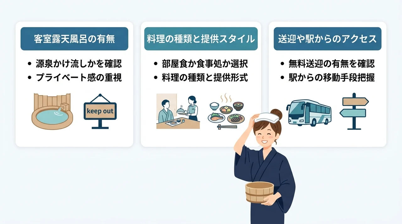 宿選びで失敗しないための3つのポイント