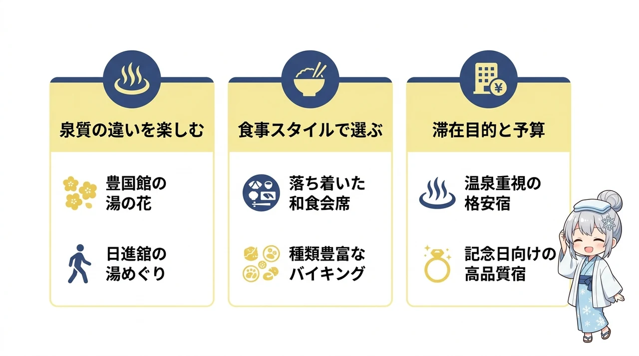 万座温泉の宿選びで後悔しない3つのポイント