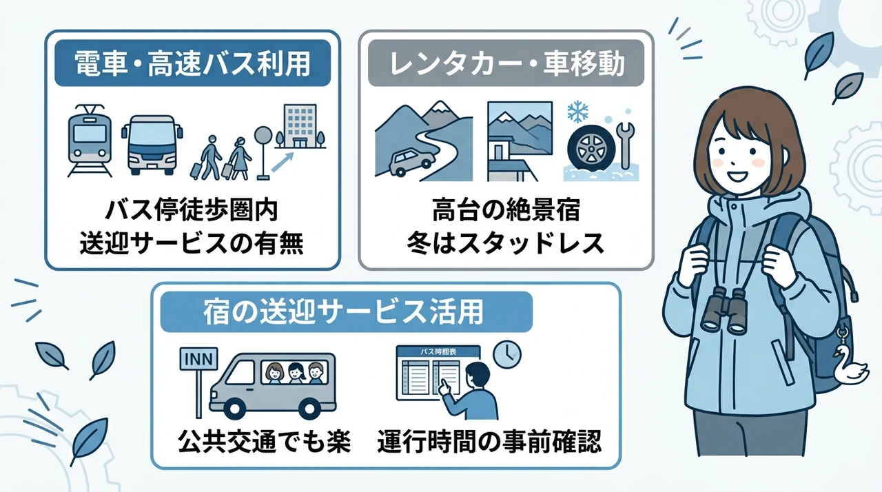 アクセス手段で変わる山中湖の拠点選び