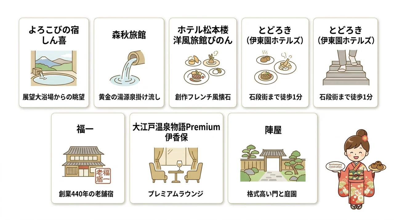 伊香保温泉の記念日宿おすすめ7選|特別な日を彩る宿を厳選
