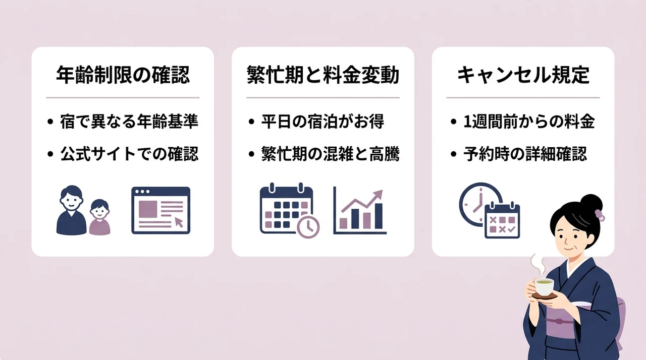 予約前に知っておくべき注意点