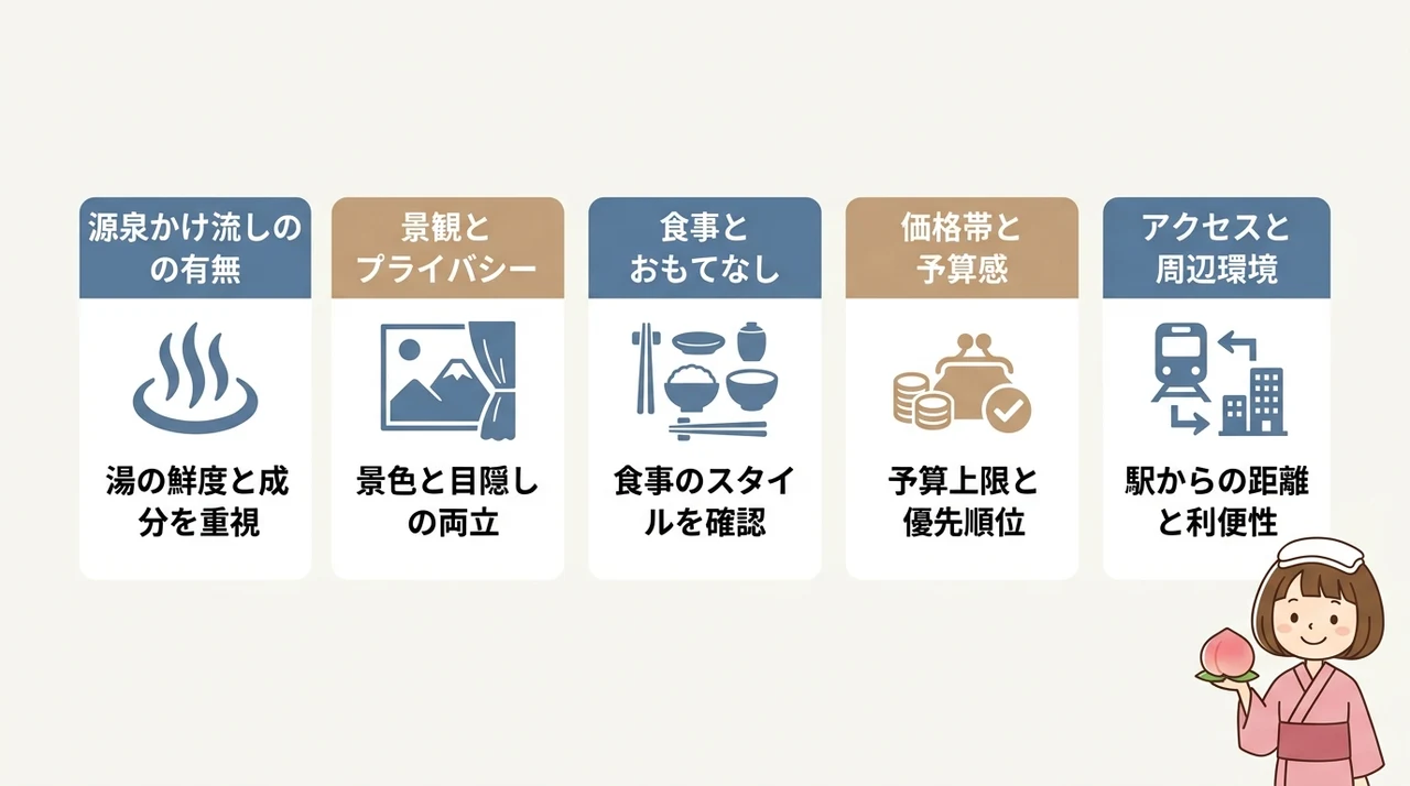 後悔しない宿選びのための5つの比較ポイント