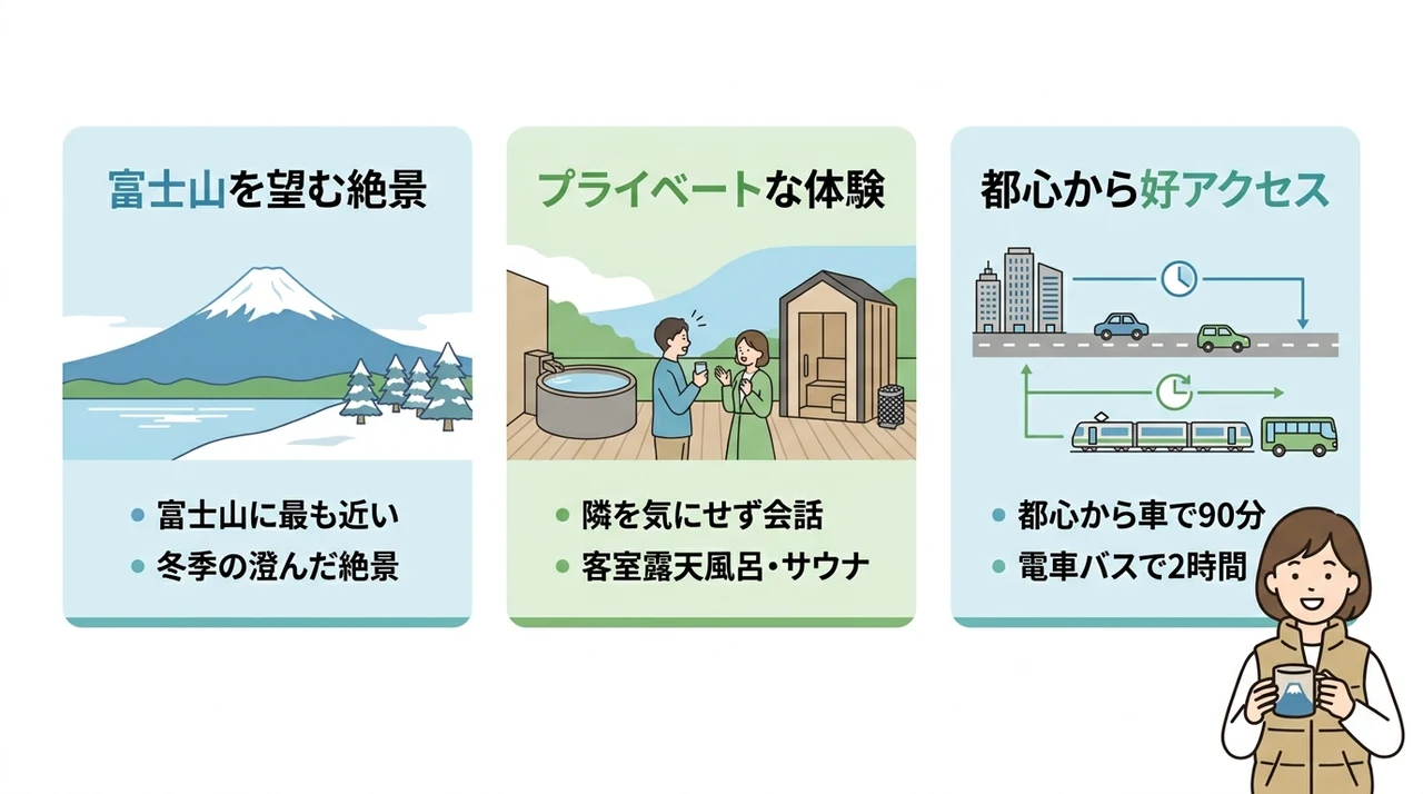 山中湖グランピングで得られる3つの魅力