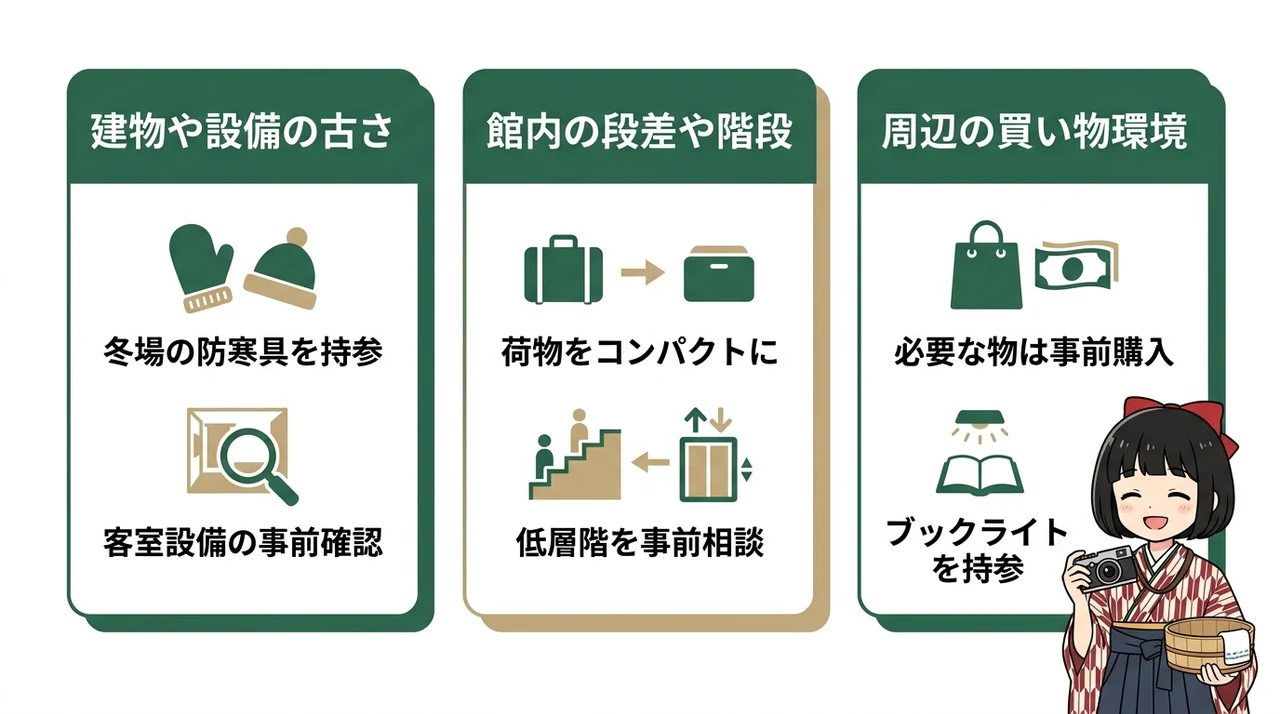 レトロ旅館ならではの注意点と対策