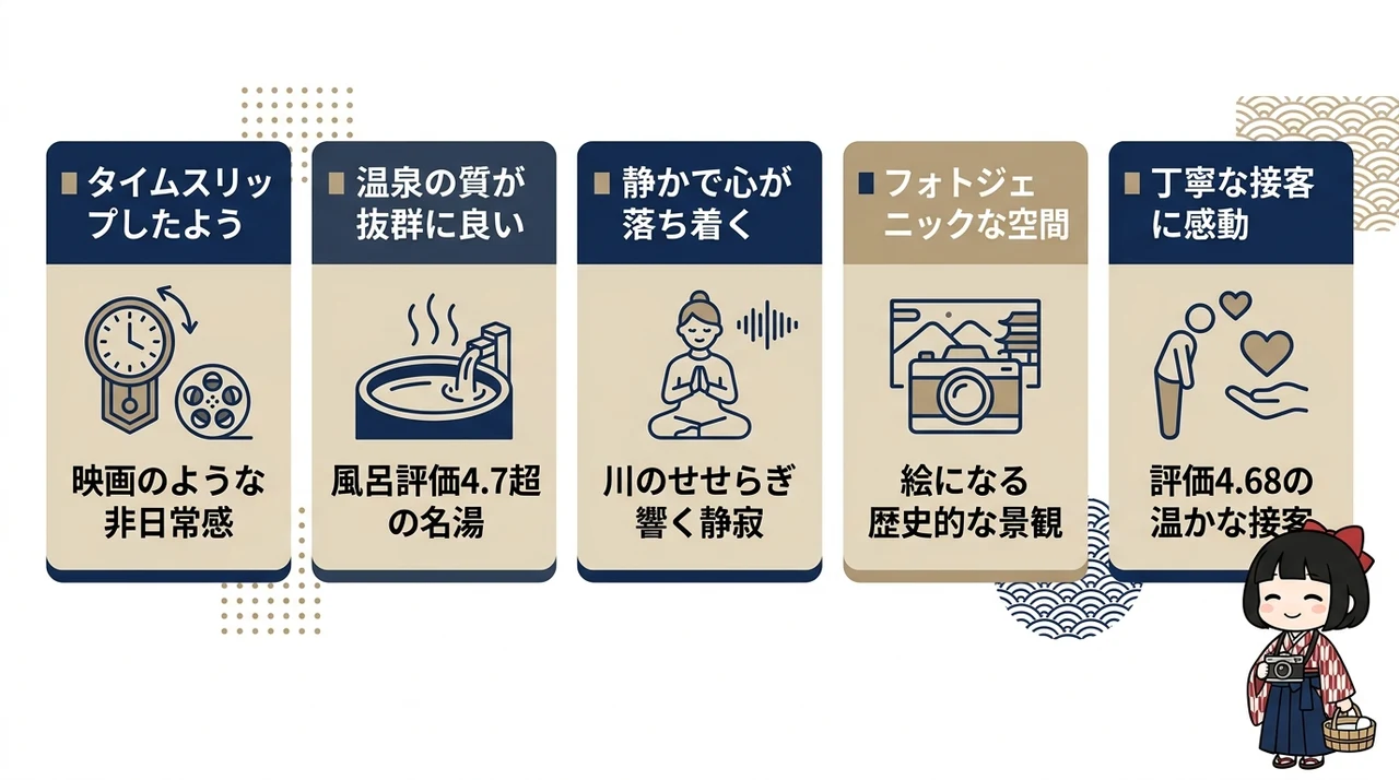 四万温泉レトロ旅館の良い口コミ・評判