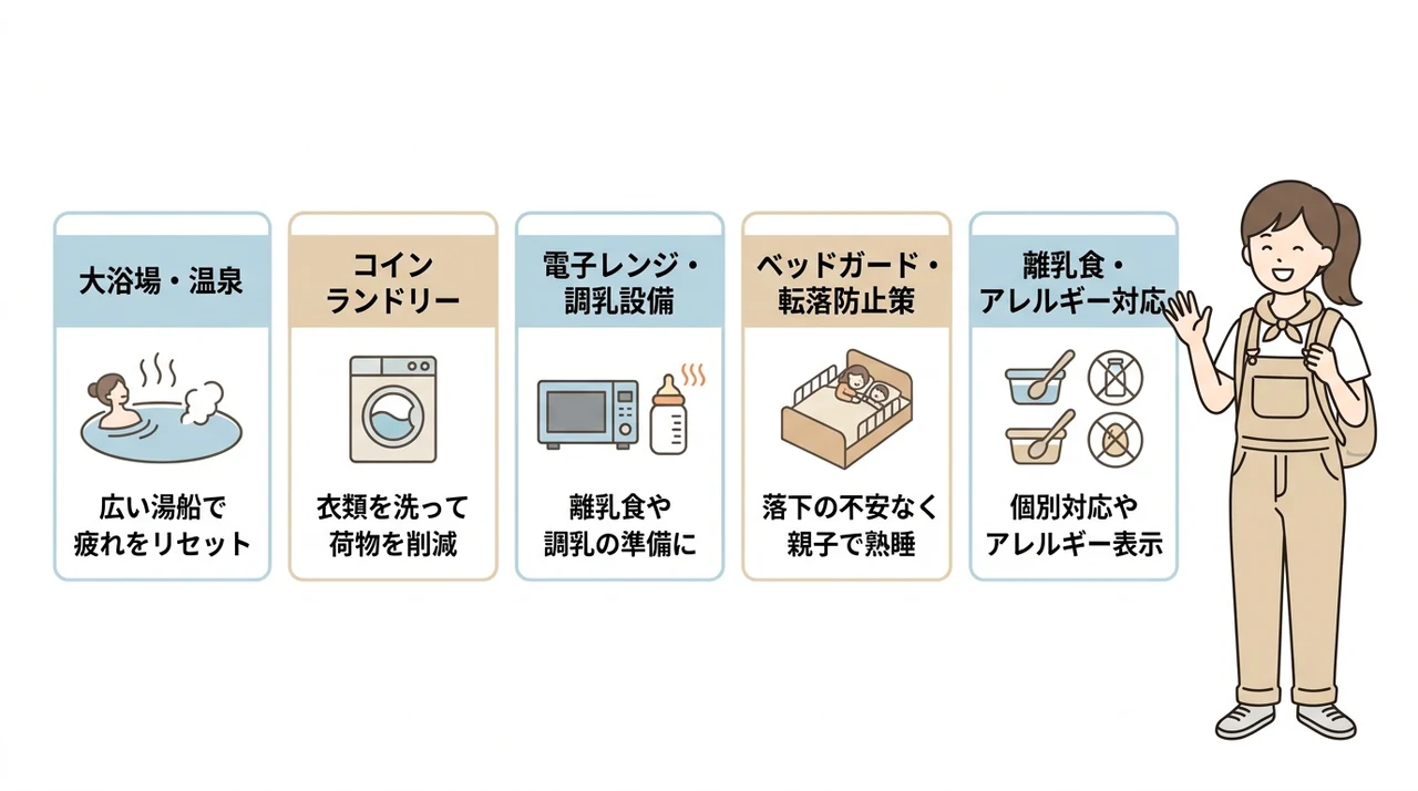 子連れ旅行の疲れを軽減するホテルの嬉しい設備