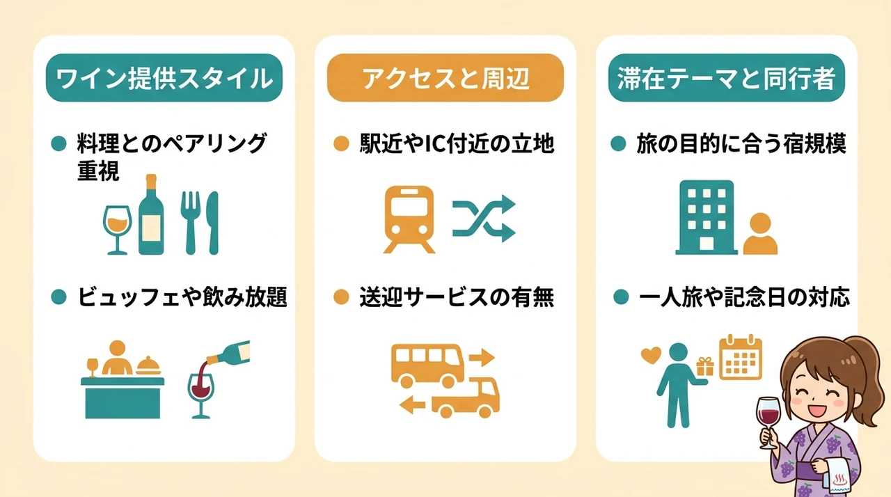宿選びで後悔しないための3つのポイント