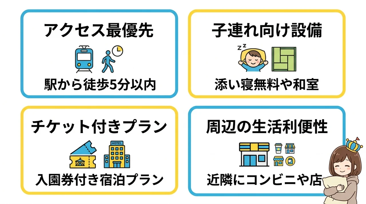 よみうりランド周辺で疲れないホテル選びの鉄則