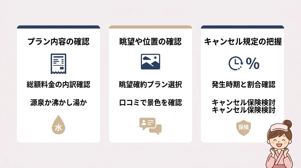 露天風呂付き客室を予約する前の注意点と対策