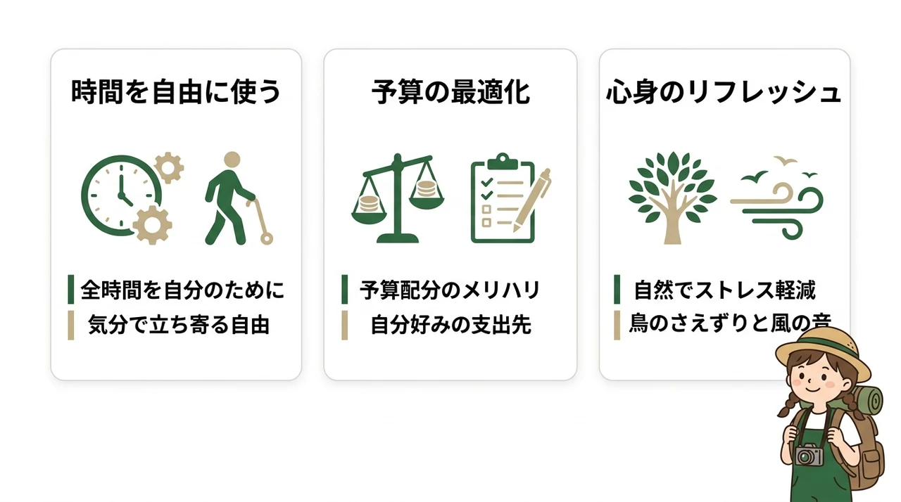 一人旅の満足度を高める3つのメリット