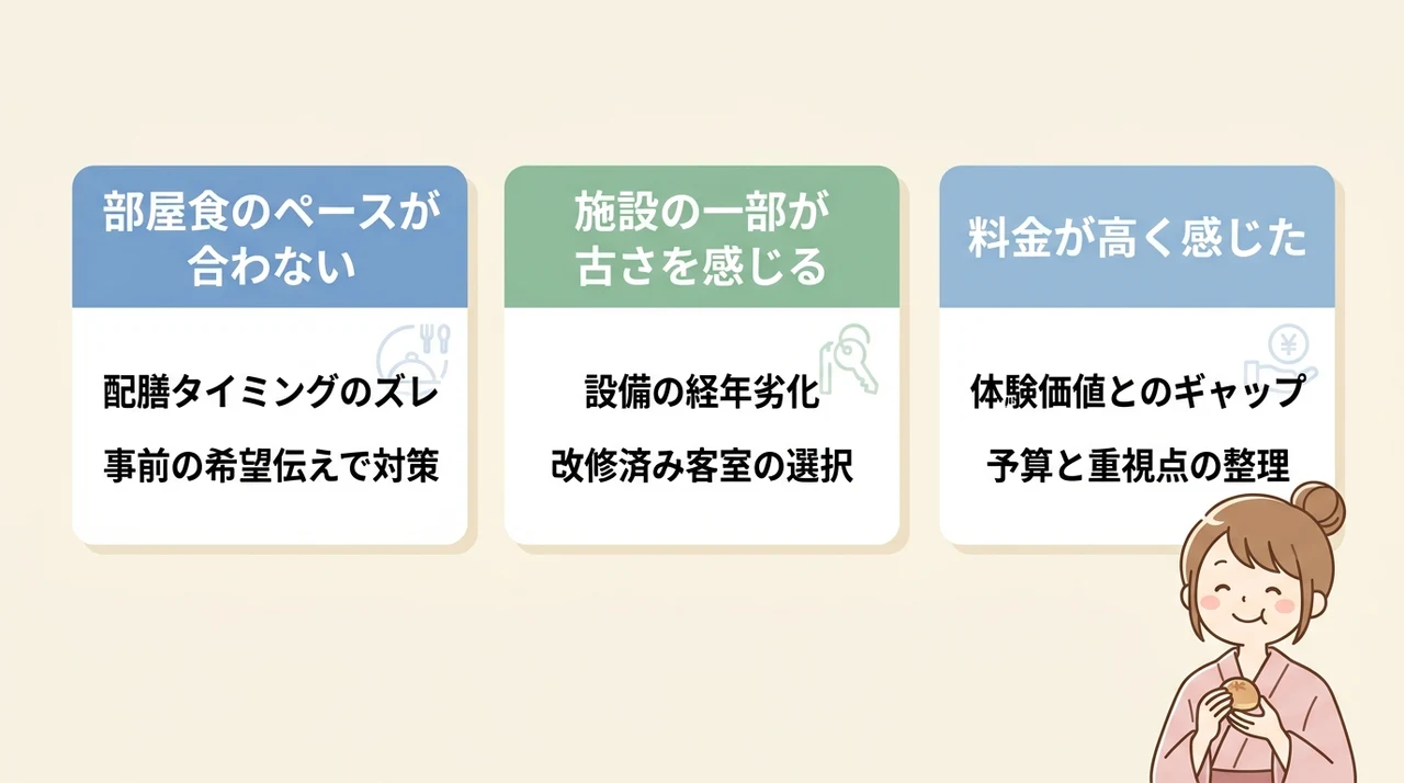 鬼怒川温泉おこもり宿の悪い口コミ