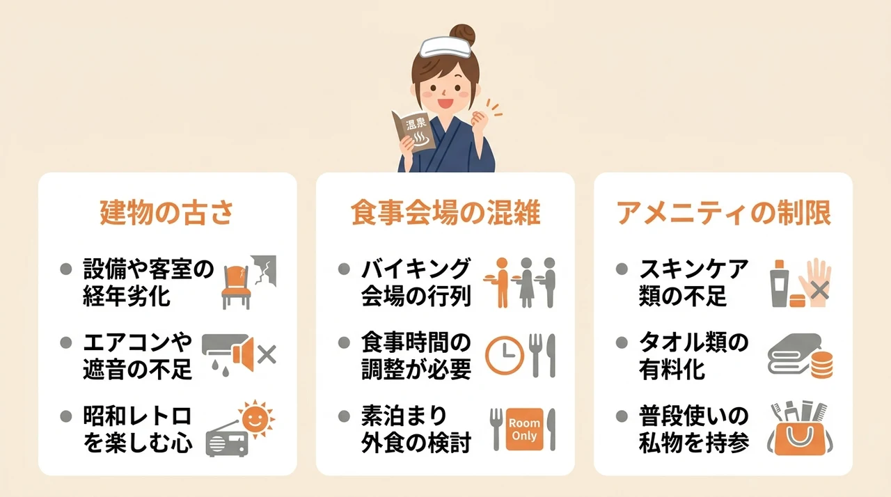 1万円台温泉宿でありがちな注意点