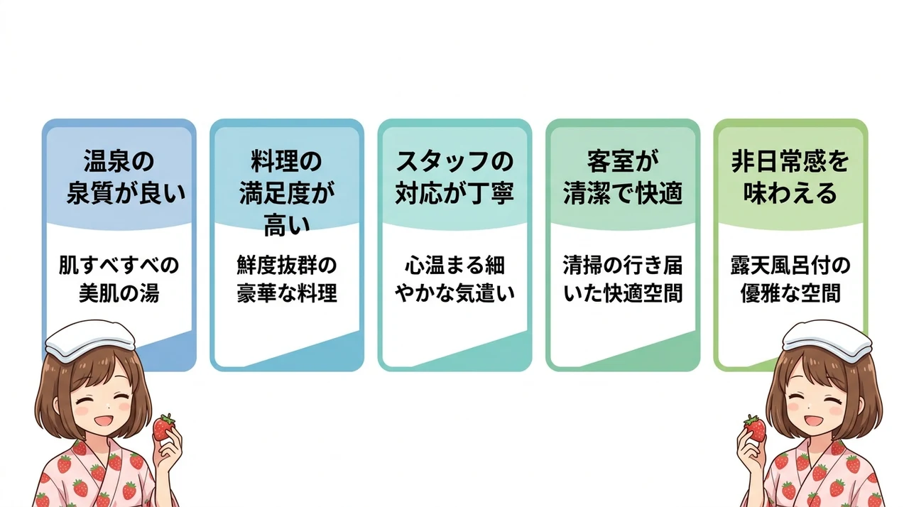 伊豆長岡温泉の宿泊者が語る良い口コミ