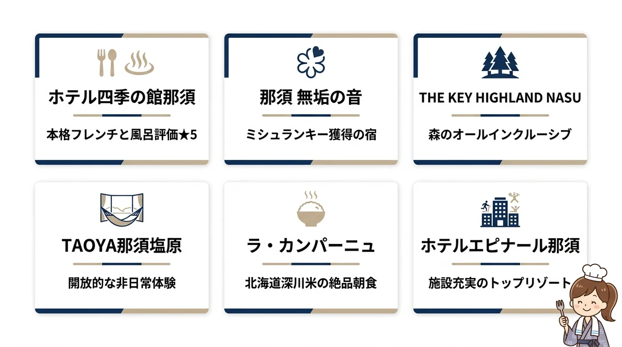 美食と温泉を堪能できる那須のおすすめオーベルジュ6選