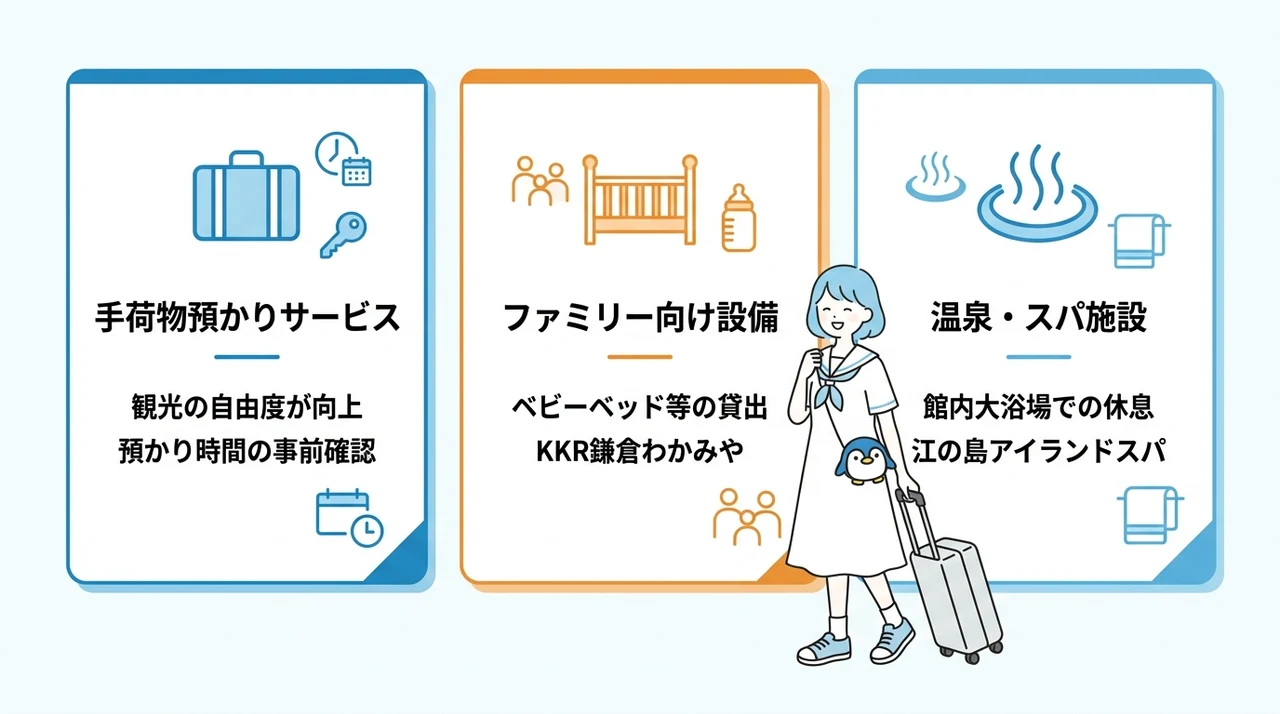 車なし観光を快適にするホテル選びの3つのポイント