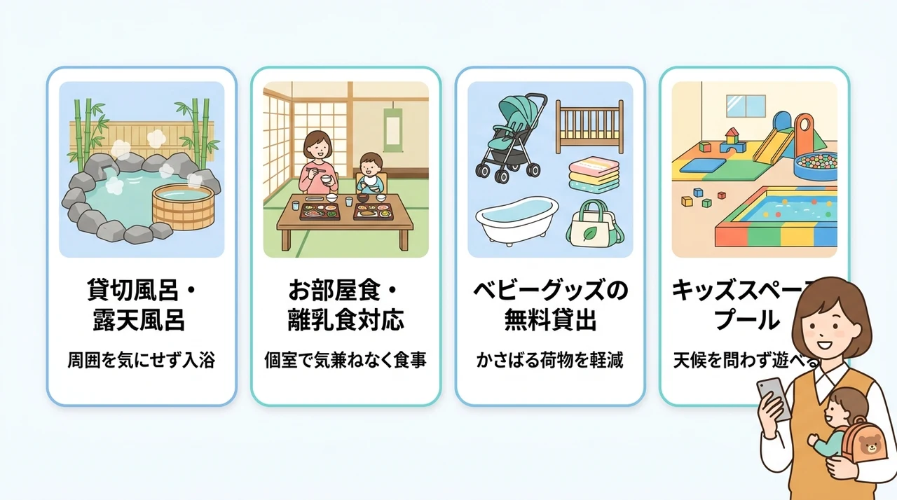 口コミで高評価の設備とサービス4つのポイント