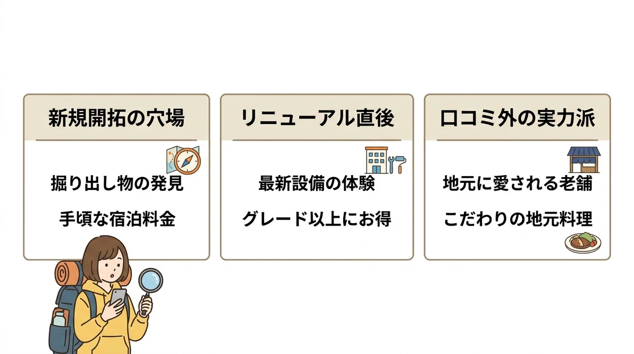 口コミが少ない宿を選ぶ3つのメリット