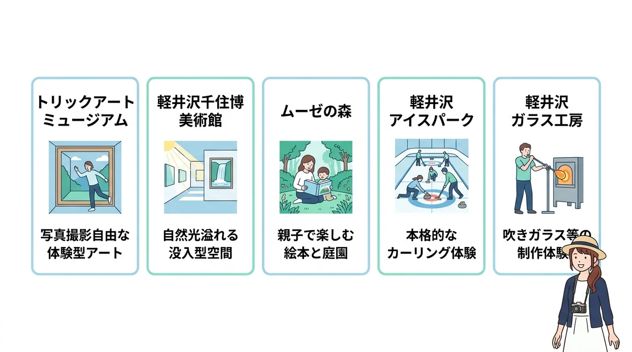 雨の日でも楽しめる軽井沢の代替観光プラン