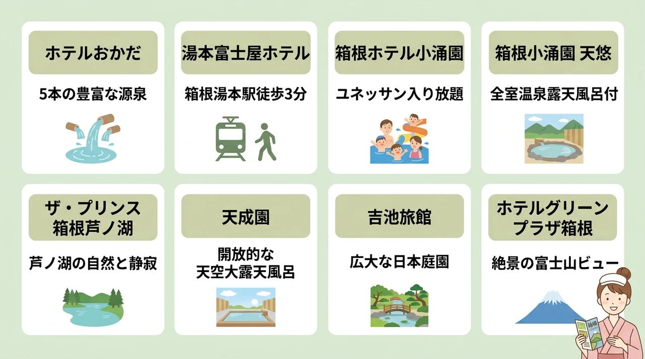 箱根の三世代旅行に最適な宿おすすめ8選