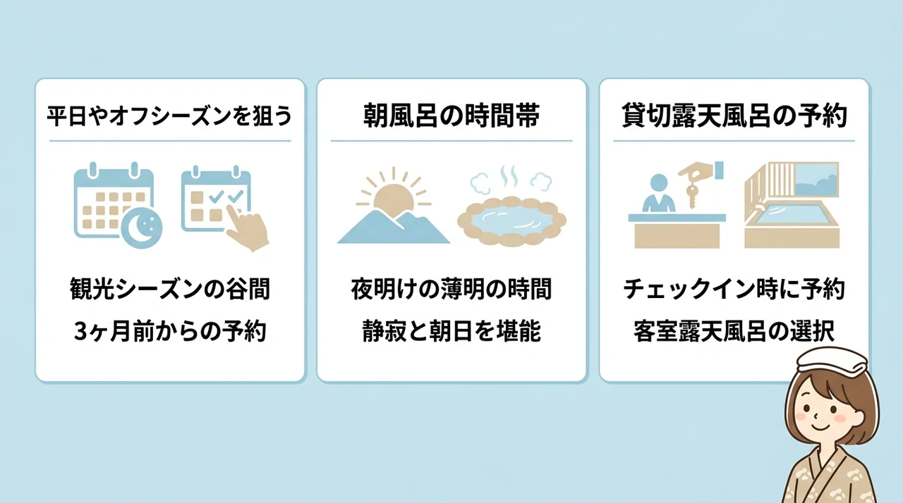 絶景を独り占めするための予約と時間帯の戦略