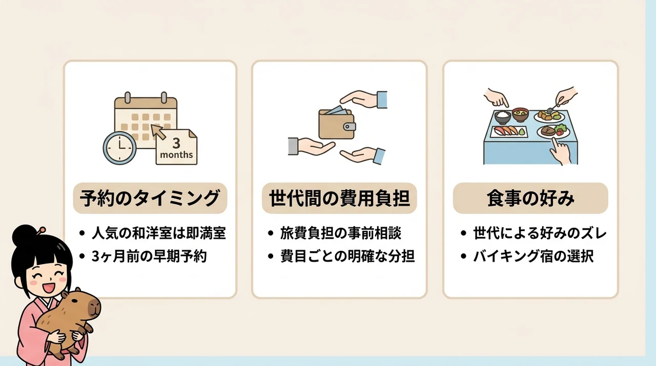 三世代旅行でありがちな失敗とデメリット
