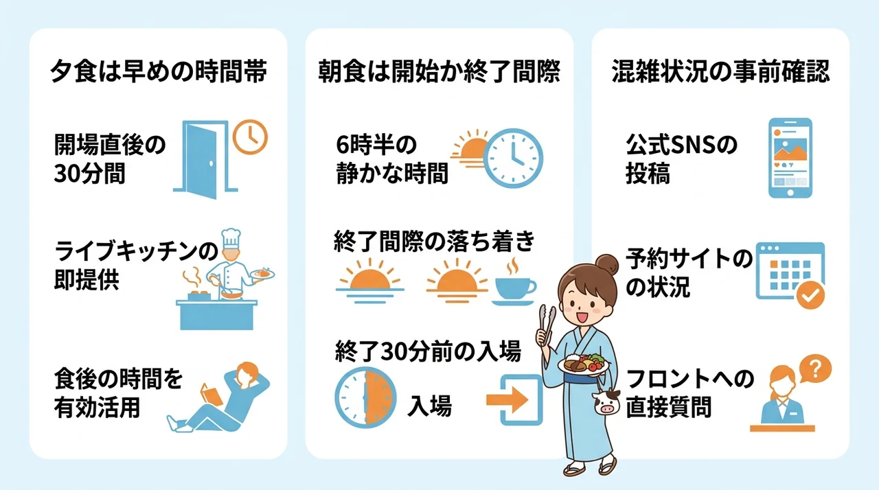 バイキングをより快適に楽しむための穴場時間帯