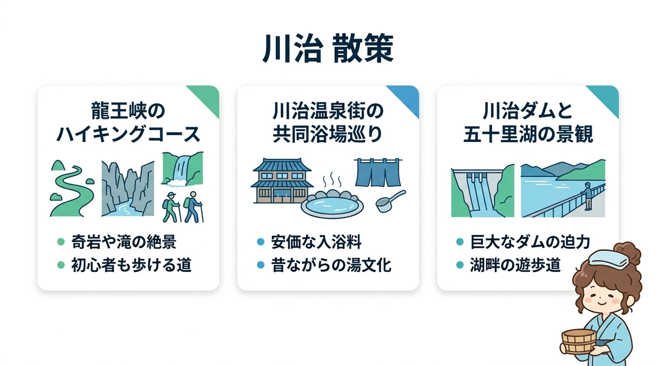 宿周辺の散策を楽しむ|川治温泉の過ごし方