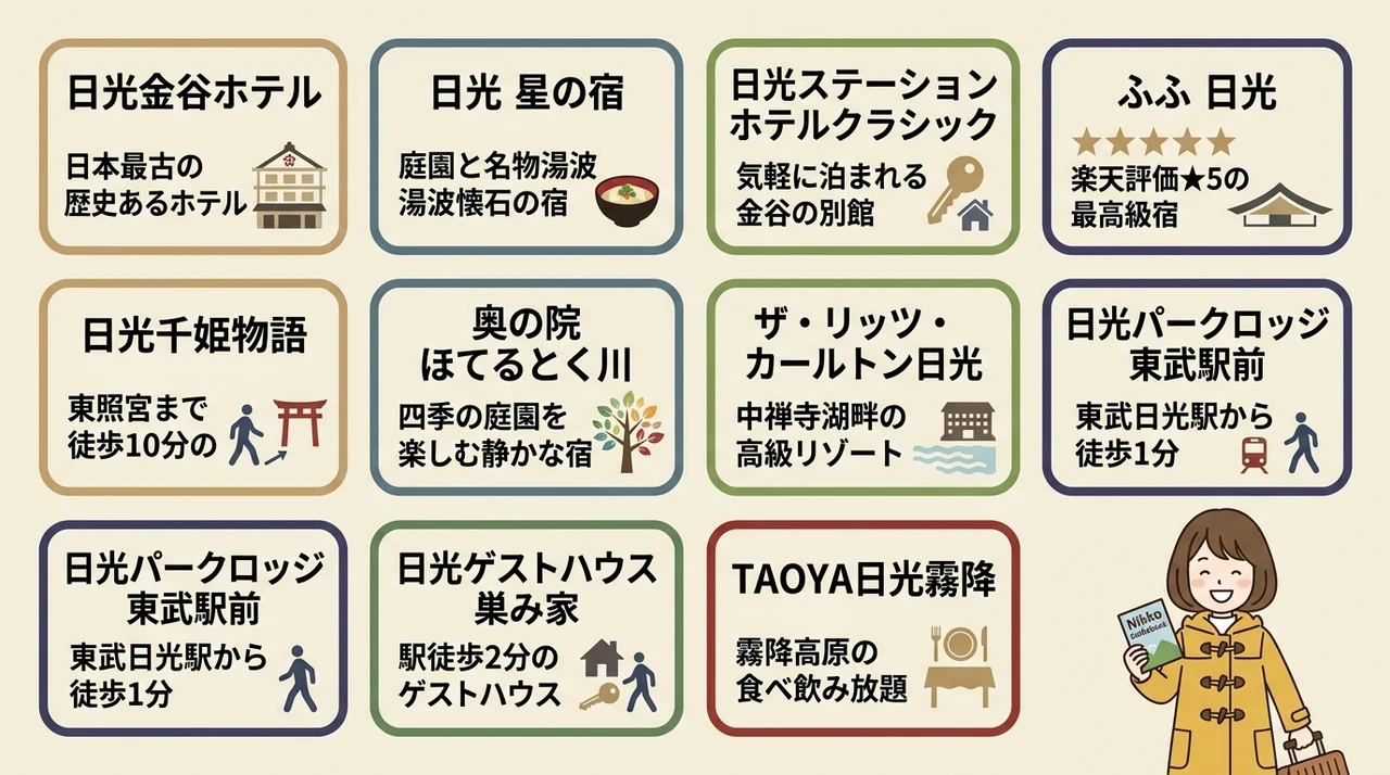 日光駅周辺で観光に便利なおすすめ宿10選