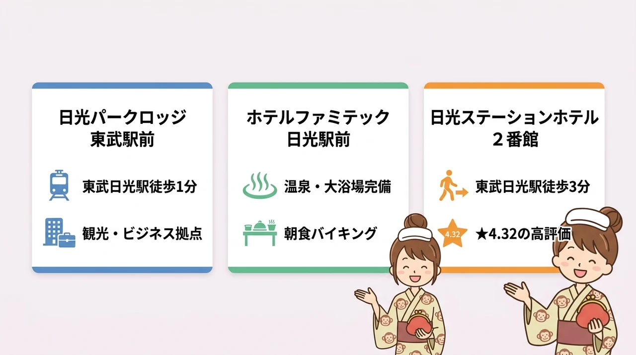 公共交通機関だけで行ける駅近の格安宿