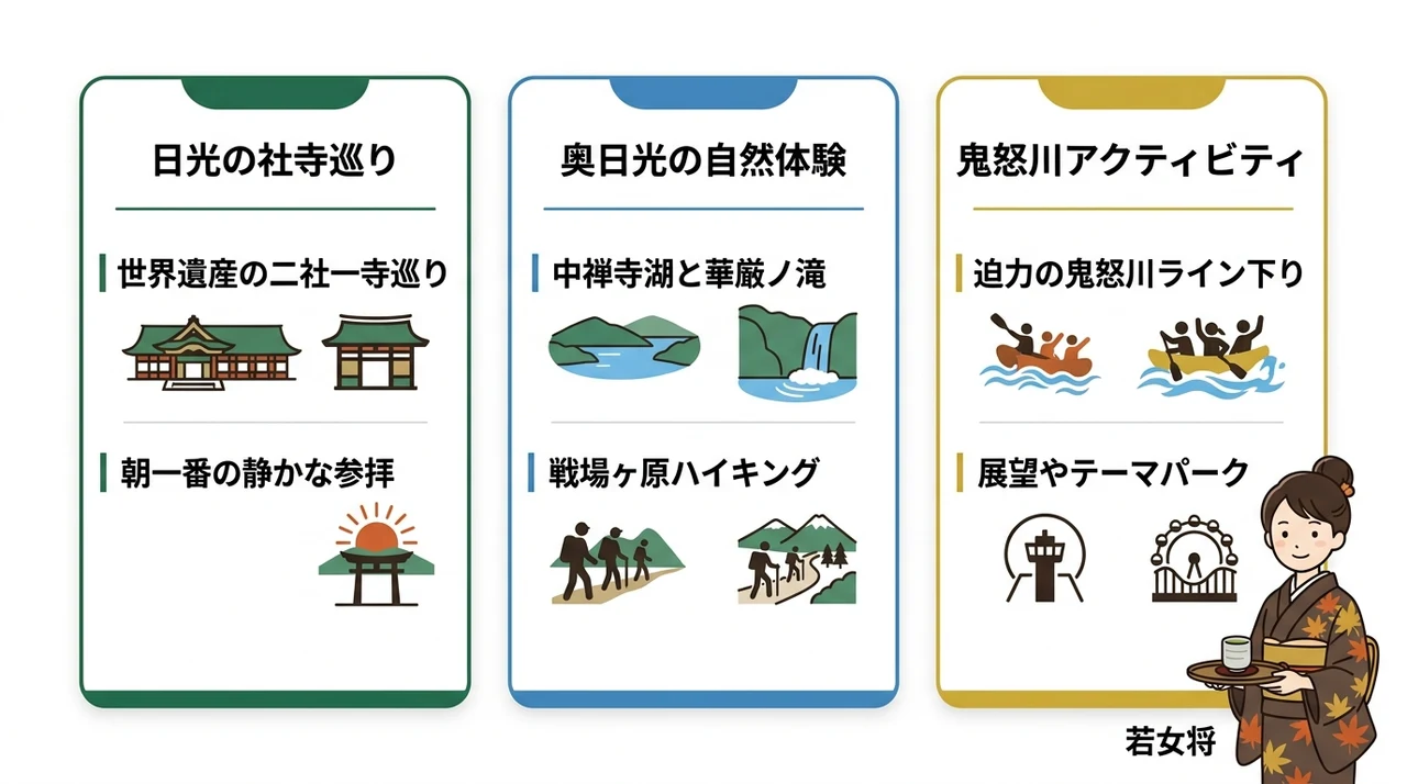 滞在を格上げする旅館周辺の観光ルート