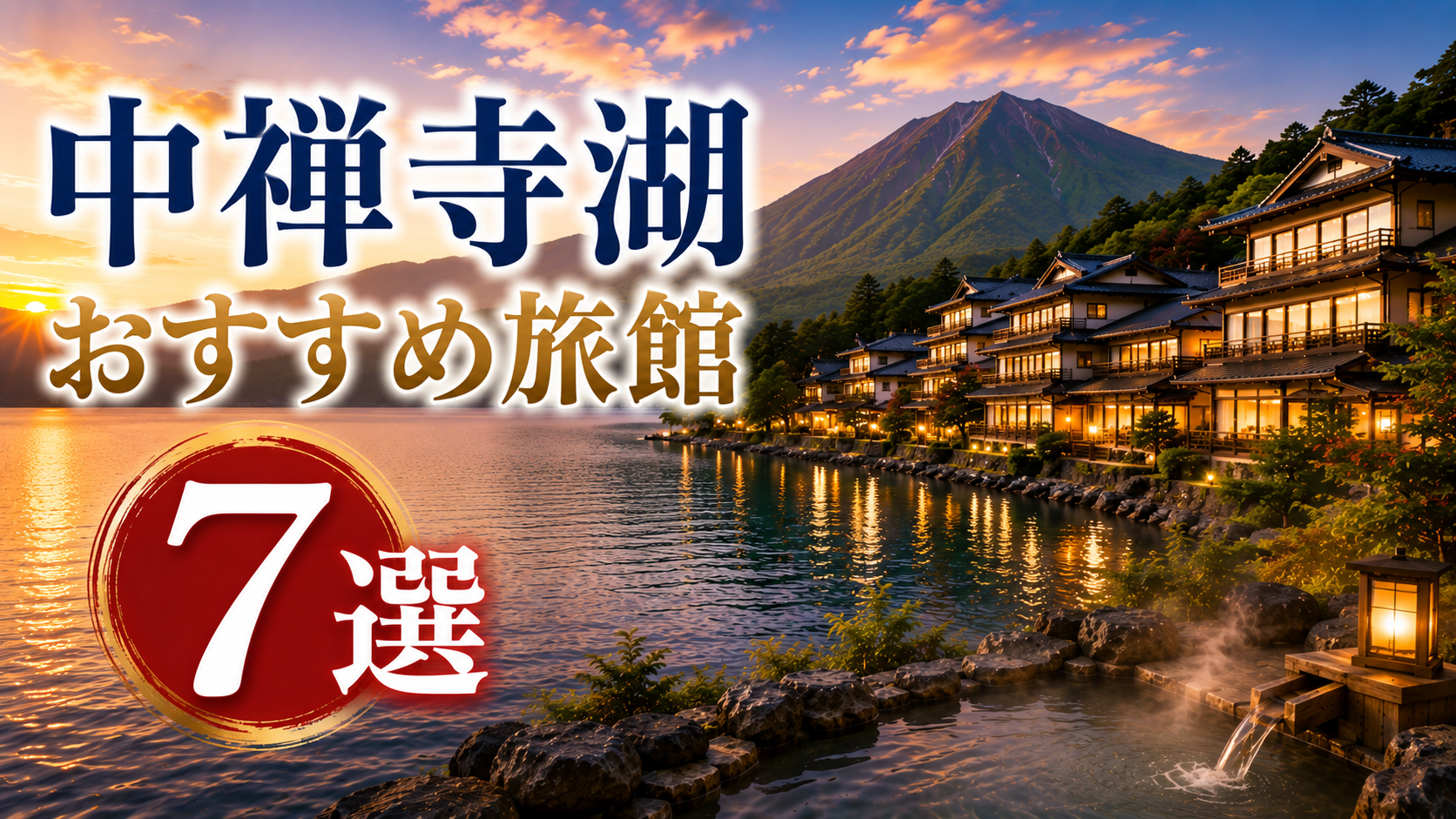 中禅寺湖と男体山を望む湖畔の温泉旅館、おすすめ7選のイメージ