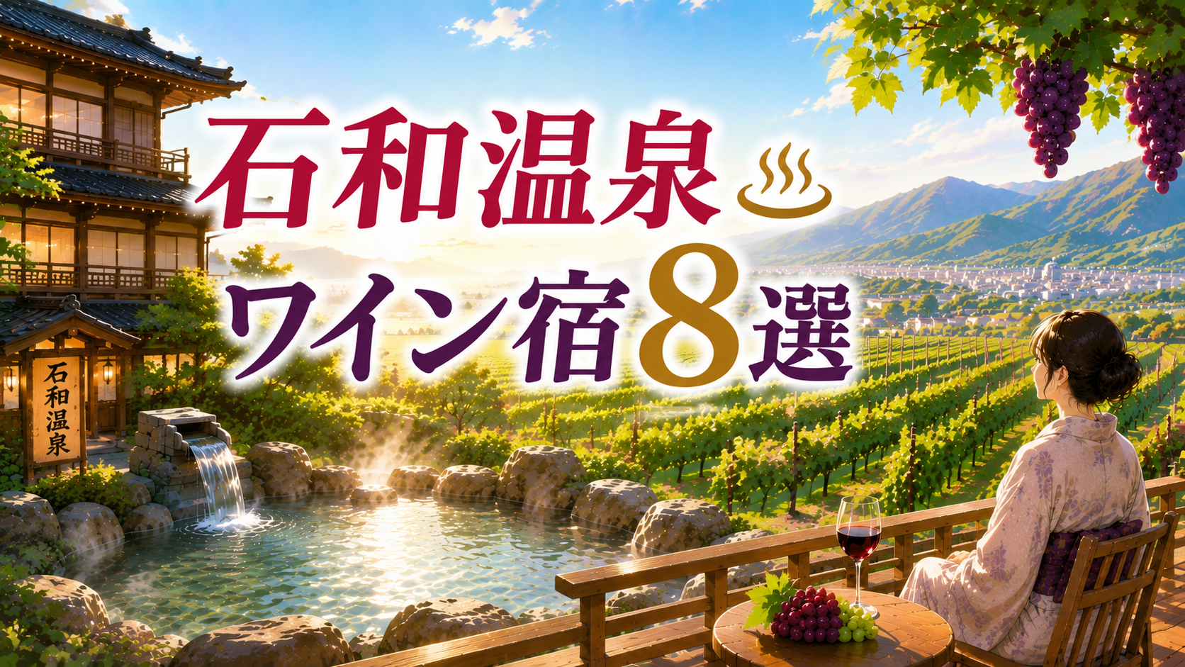 石和温泉で山梨ワインを楽しめるおすすめ宿8選のアイキャッチ画像