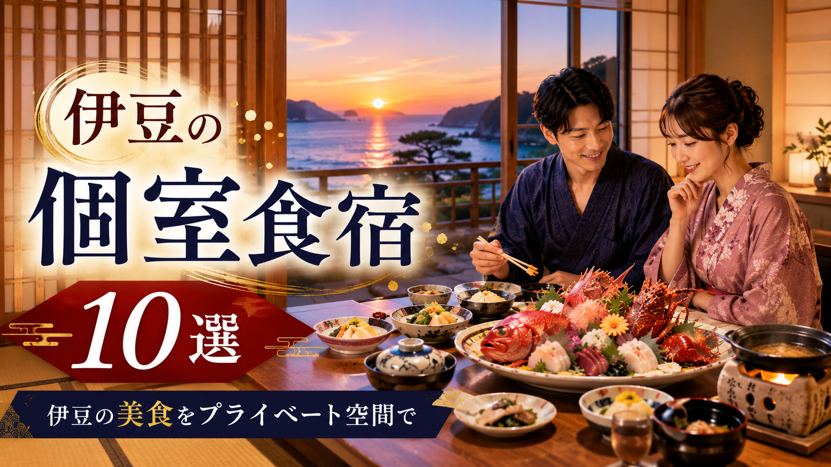 伊豆で個室食が楽しめる温泉宿のイメージ