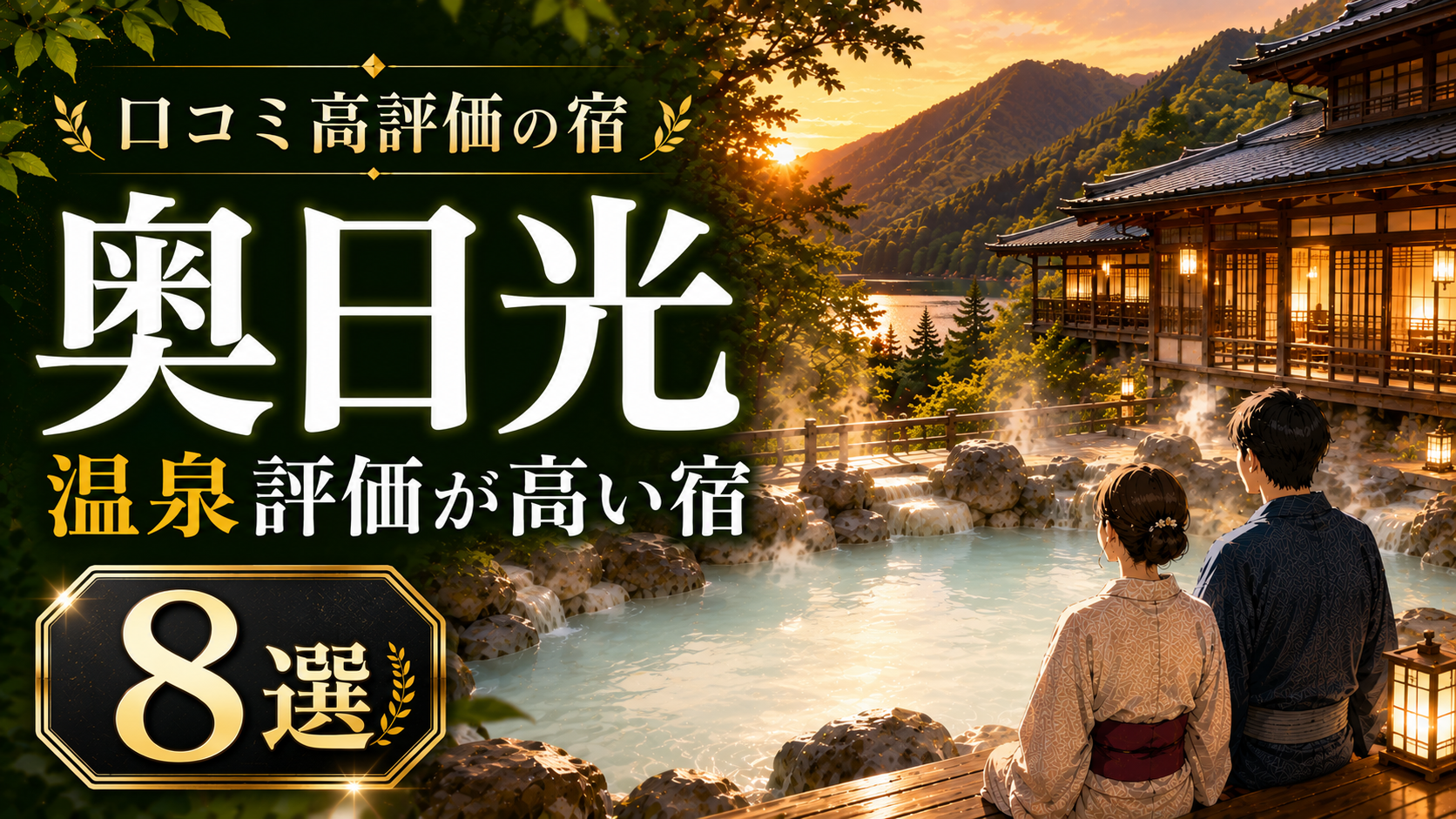奥日光の口コミ評価が高い温泉宿8選を紹介するアイキャッチ画像