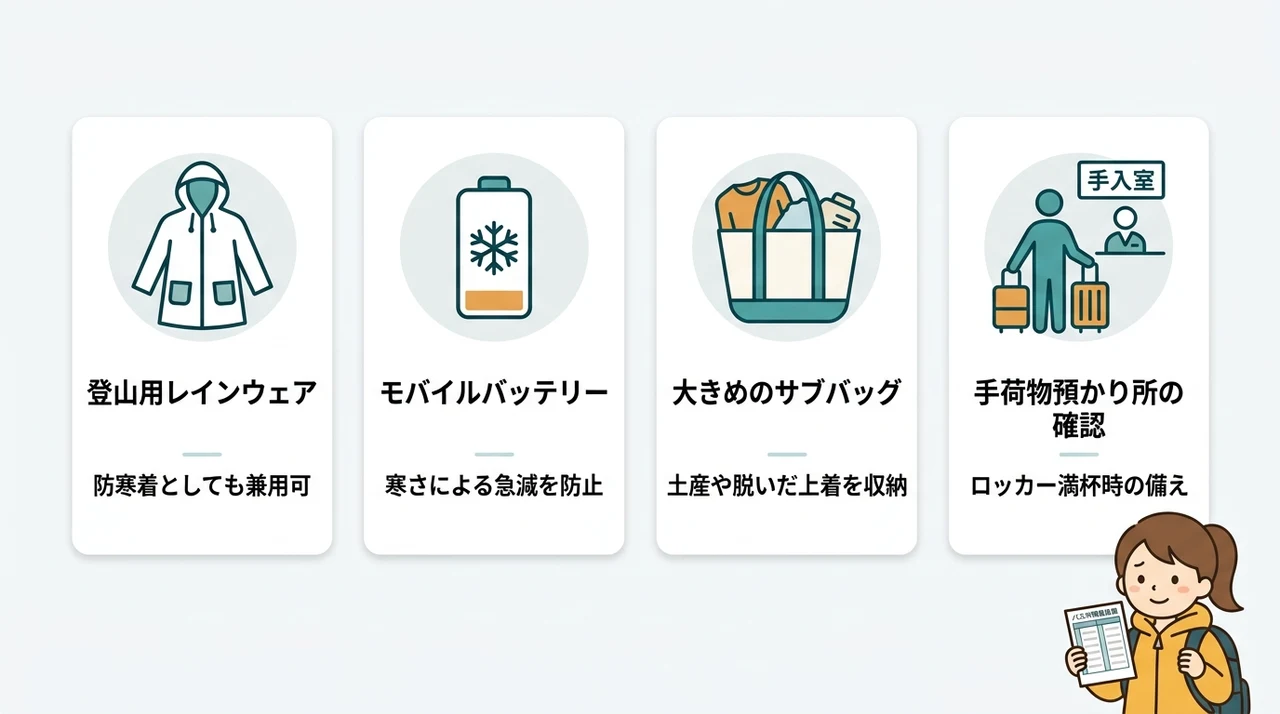 車なし日光観光で失敗しない持ち物と準備