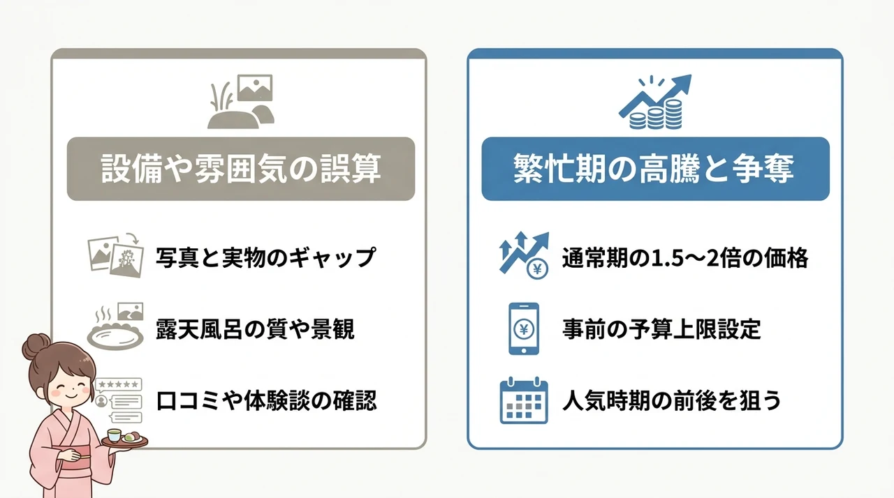 おこもり宿でありがちな失敗と2つの注意点