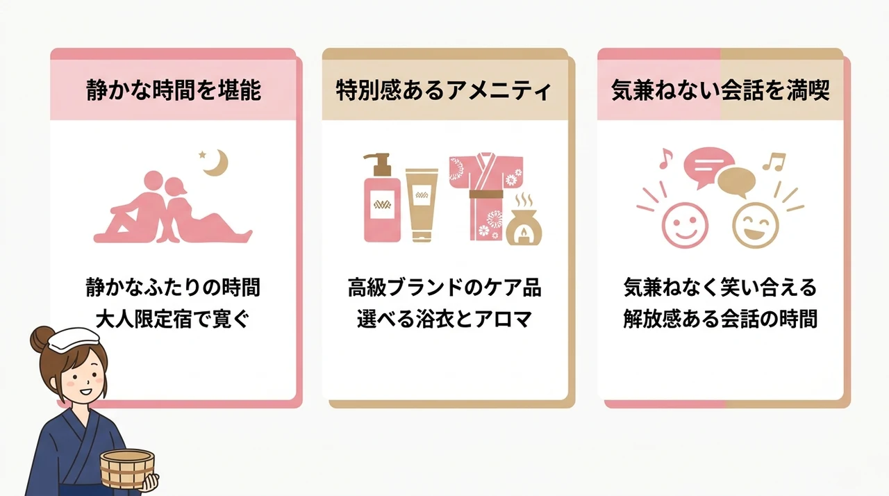 カップル旅行で利用したい3つの魅力